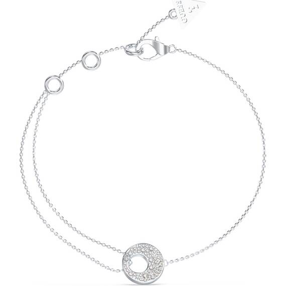 GUESS STEEL Blooming Summer Ασημένιο Βραχιόλι Με Ζιργκόν 21cm JUBB05224JWRHL