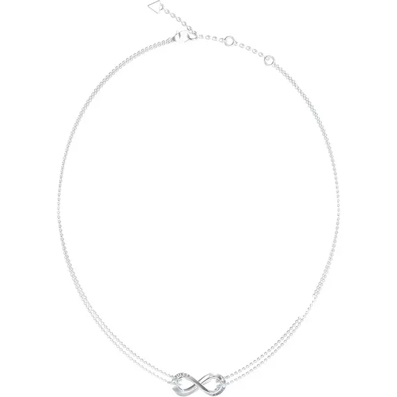 GUESS STEEL Amore Ασημένιο Κολιέ Με Άπειρο 40.7cm-45.7cm JUBN05049JWRHT-U