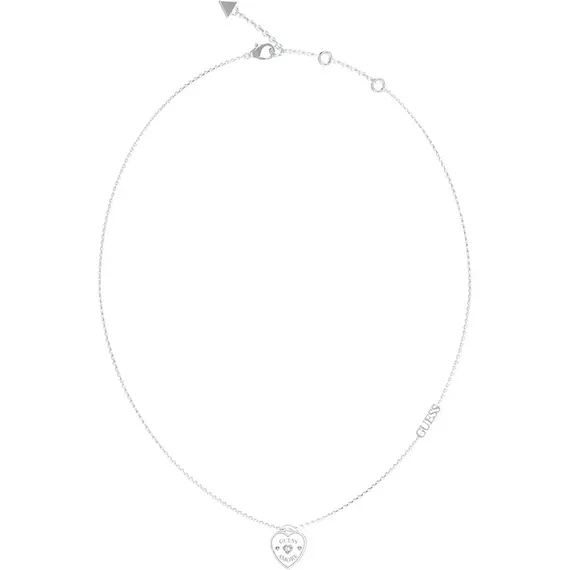 GUESS STEEL Amore Ασημένιο Κολιέ Με Καρδιά 40.7cm-45.7cm JUBN05056JWRHT-U