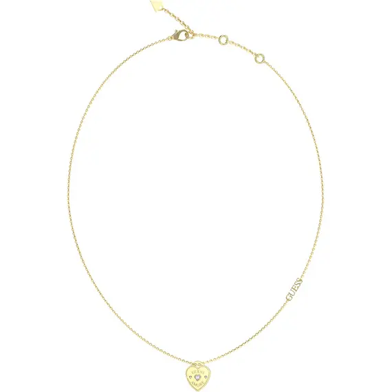 GUESS STEEL Amore Χρυσό Κολιέ Με Καρδιά 40.7cm-45.7cm JUBN05056JWYGT-U