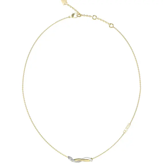 GUESS STEEL Twist Χρυσό Κολιέ Με Σχέδιο 40.7cm-45.7cm JUBN05066JWYGRHT-U