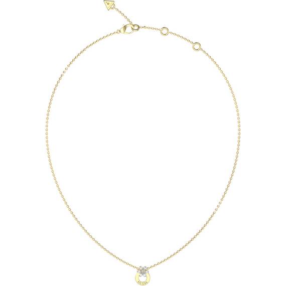 GUESS STEEL Lily Χρυσό Κολιέ Με Λουλούδι 40.7cm-45.7cm JUBN05107JWYGT-U