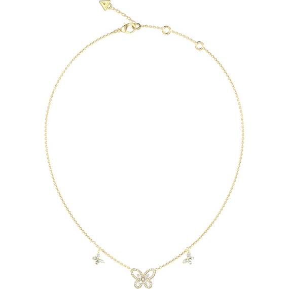 GUESS STEEL Lily Χρυσό Κολιέ Με Πεταλούδες 40.7cm-45.7cm JUBN05112JWYGT-U