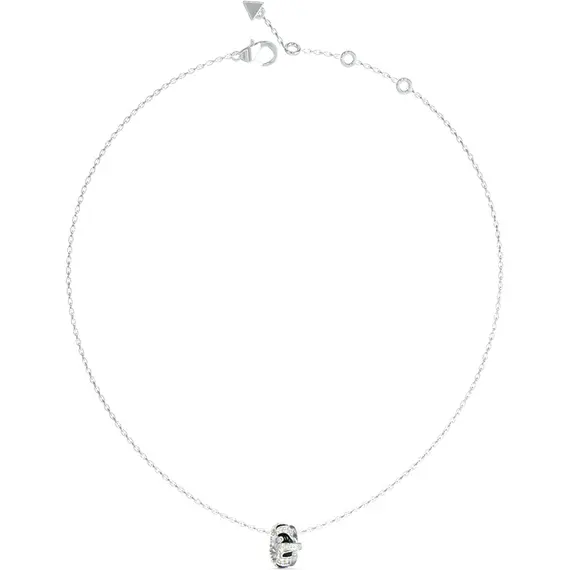 GUESS STEEL Fabulous Me Ασημένιο Κολιέ Με Σχέδιο 40.7cm-45.7cm JUBN05191JWRHBKT-U