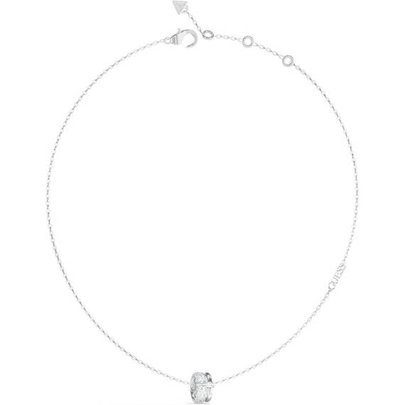 GUESS STEEL Fabulous Me Ασημένιο Κολιέ Με Σχέδιο 40.7cm-45.7cm JUBN05195JWRHT-U