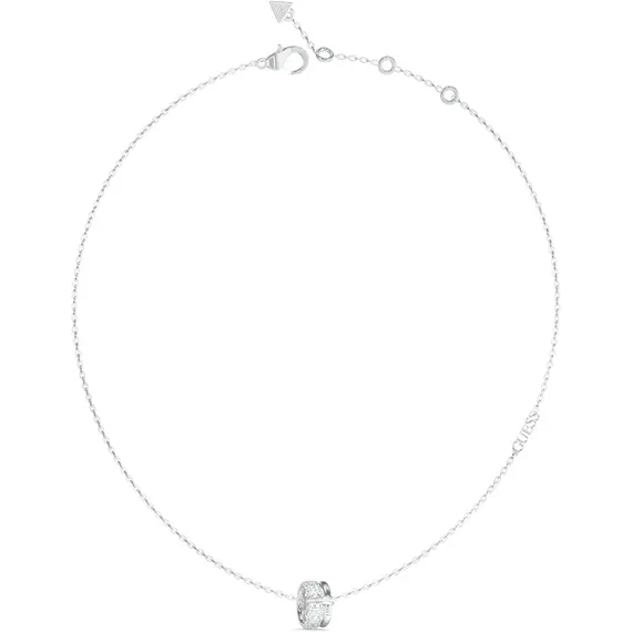 GUESS STEEL Fabulous Me Ασημένιο Κολιέ Με Σχέδιο 40.7cm-45.7cm JUBN05195JWRHT-U