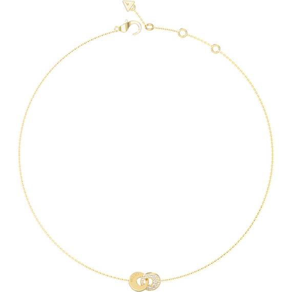GUESS STEEL Blooming Summer Χρυσό Κολιέ Με Ζιργκόν 40.7cm-45.7cm JUBN05219JWYGT-U