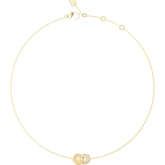 GUESS STEEL Blooming Summer Χρυσό Κολιέ Με Ζιργκόν 40.7cm-45.7cm JUBN05219JWYGT-U