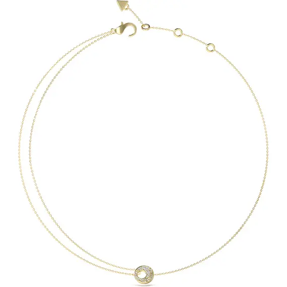 GUESS STEEL Blooming Summer Χρυσό Κολιέ Με Ζιργκόν 40.7cm-45.7cm JUBN05223JWYGT-U