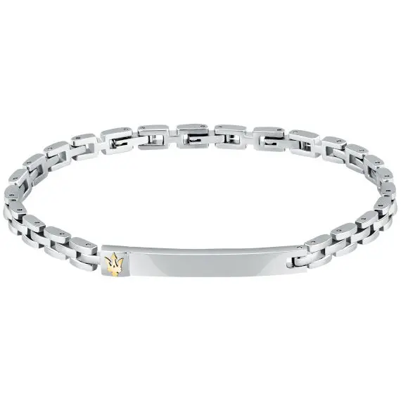 MASERATI Iconic Stainless Steel Bracelet with Logo 18.5cm–21.5cm JM324AVD55