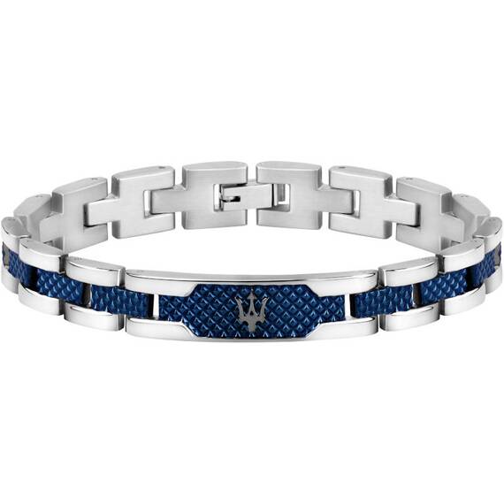 MASERATI Iconic Βραχιόλι Δίχρωμο Από Ανοξείδωτο Ατσάλι 21cm JM419ASC02