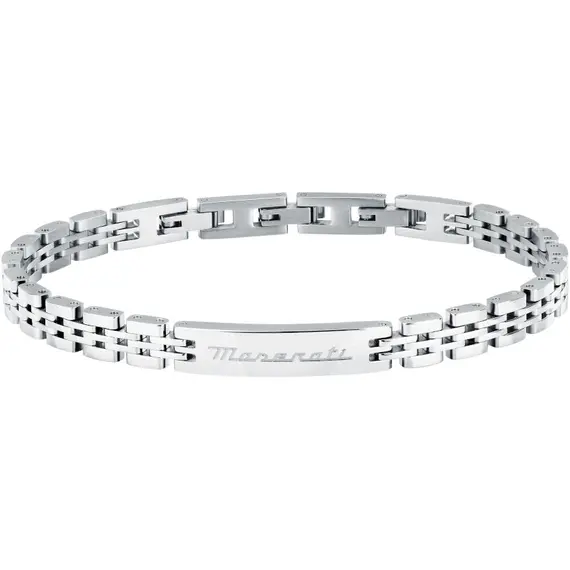 MASERATI Iconic Stainless Steel Bracelet with Logo 18cm–21.5cm JM424AVD65