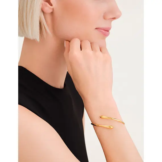 ROSEFIELD Hugged Bangle Χρυσό Βραχιόλι Από Ανοξείδωτο Ατσάλι 0.48cmx0.36cm JBCBG-J1047, image 2