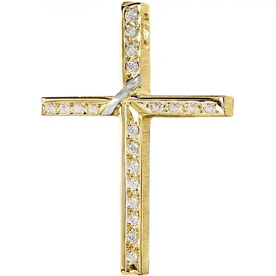 TRIANTOS Two-Tone Gold Cross 14K 1.1.1386YW