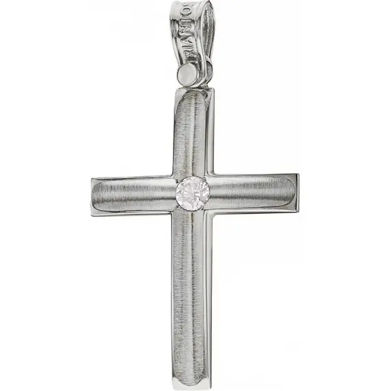 TRIANTOS White Gold Cross 14K 1.1.1393W