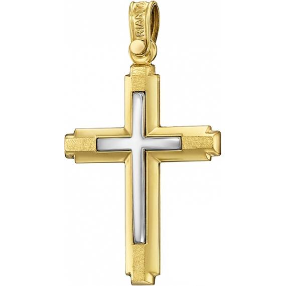 TRIANTOS Two-Tone Gold Cross 14K 1.7.1044YW