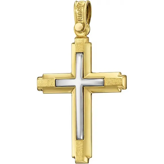 TRIANTOS Two-Tone Gold Cross 14K 1.7.1044YW