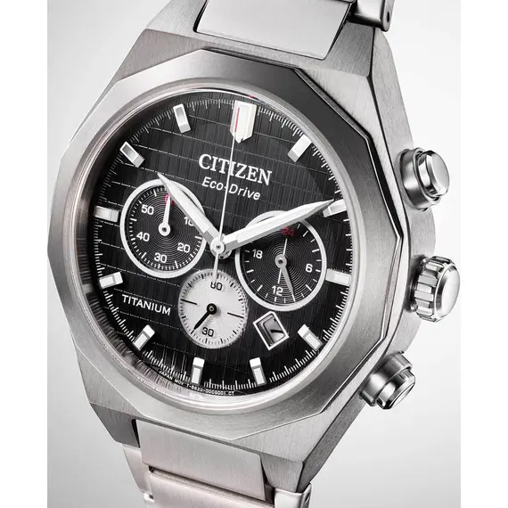 CITIZEN Eco-Drive Super Titanium Zenshin Senkei Chronograph CA4690-51E, image 6