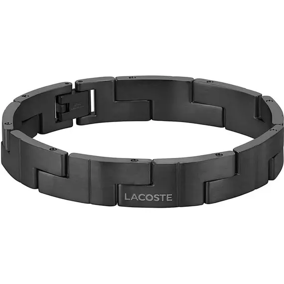 LACOSTE Βραχιόλι Μαύρο Από Ανοξείδωτο Ατσάλι 19cm 2040222