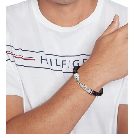 TOMMY HILFIGER Leather Stainless Steel Bracelet 2790632, image 2