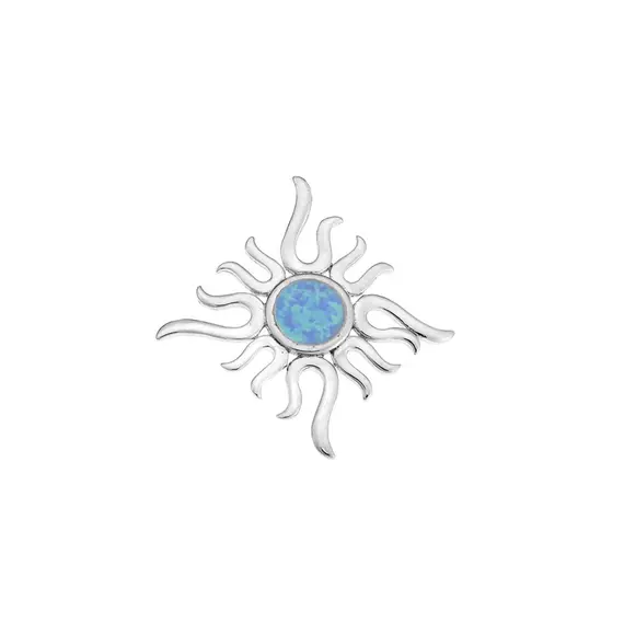 Μοτίφ Senza από ασήμι 925, ήλιος με Opal