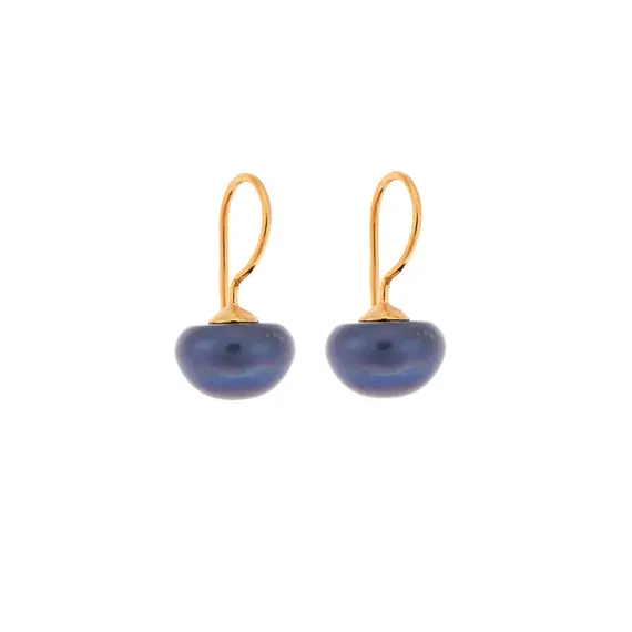 Σκουλαρίκια Senza Silver 925 Gold Plated Blue