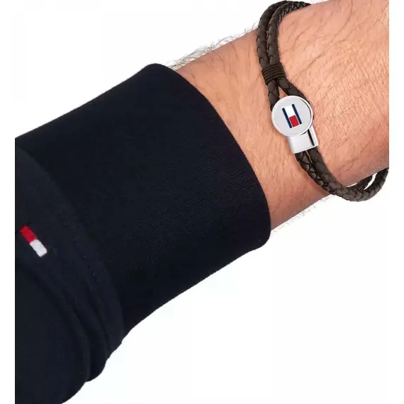 TOMMY HILFIGER Leather Stainless Steel Bracelet 2790655, image 2