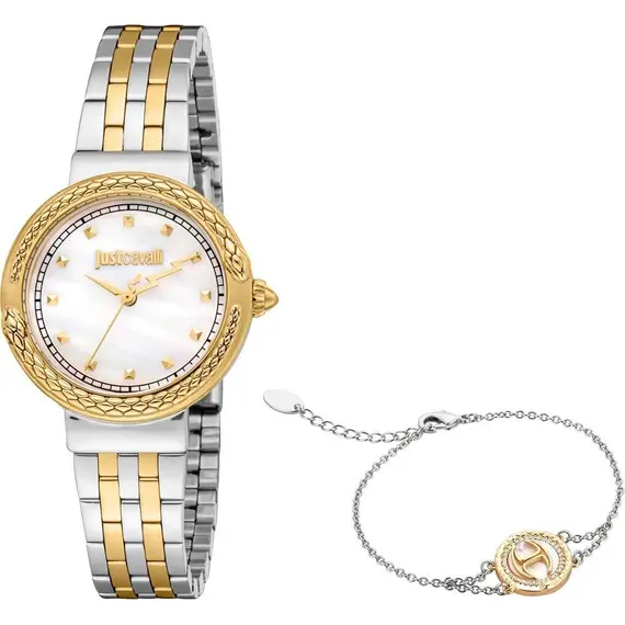 JUST CAVALLI Taglio Solo MOP Σετ Με Βραχιόλι JC1L311M0055