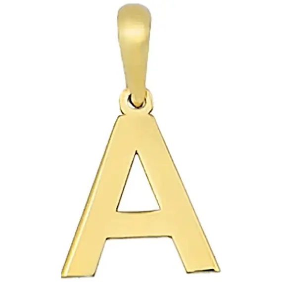 ALORO Μενταγιόν Μονόγραμμα Α Σε Κίτρινο Χρυσό 14K ΝΧ008Α