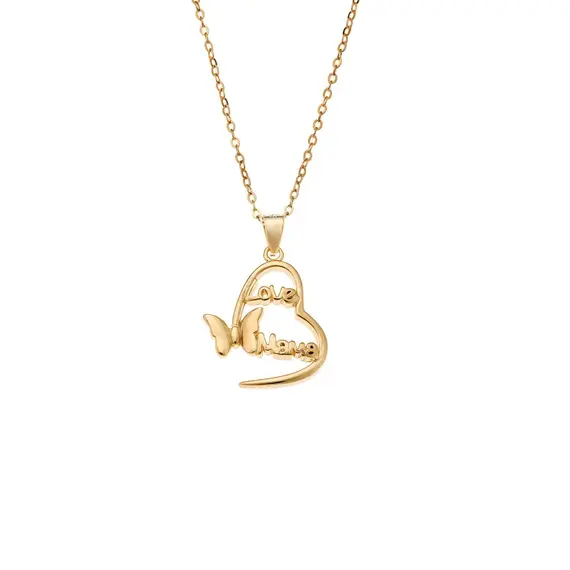 Κολιέ SENZA Gold Plated Ασήμι 925 Καρδιά Love