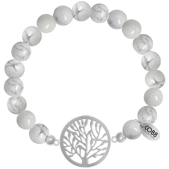 CO88 Beloved Steel Bracelet Natural Stone Adjustable 8CB-80012