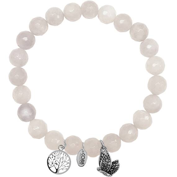 CO88 Serenity Steel Bracelet Natural Stone Adjustable 8CB-90001