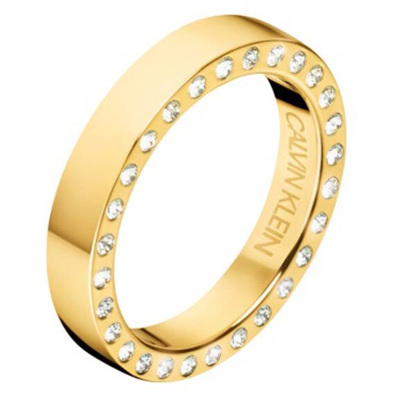 CALVIN KLEIN Hook Gold Stainless Steel Ring KJ06JR1401