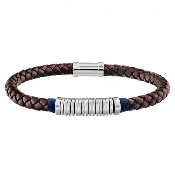 TOMMY HILFIGER Leather Stainless Steel Bracelet 2790154