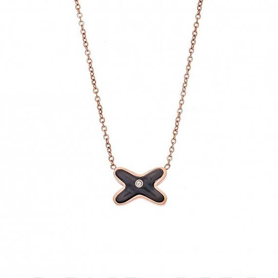 Κολιέ Γυναικείο SΕΝΖΑ Steel Rose Gold Plated