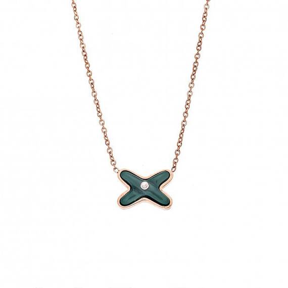 Κολιέ Γυναικείο SΕΝΖΑ Steel Rose Gold Plated