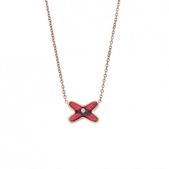 Κολιέ Γυναικείο SΕΝΖΑ Steel Rose Gold Plated