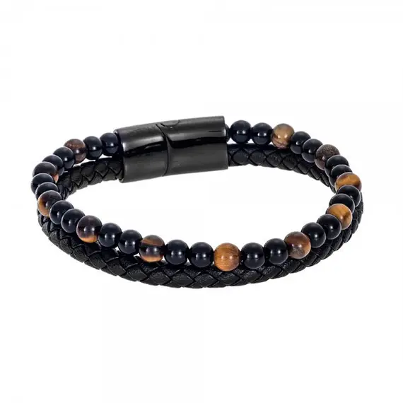 SENZA Steel Leather Bracelet SSD4249