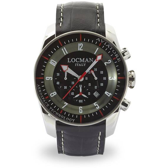 LOCMAN Aviatore Chronograph Acciaio 045000BKFWRGPSK