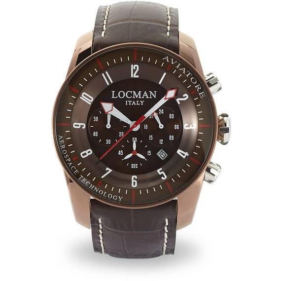 LOCMAN Aviatore Chronograph Acciaio 0450BNBNFWRNPST