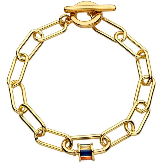BREEZE Handmade Chain Gold Metal Crystals Bracelet 310006.1