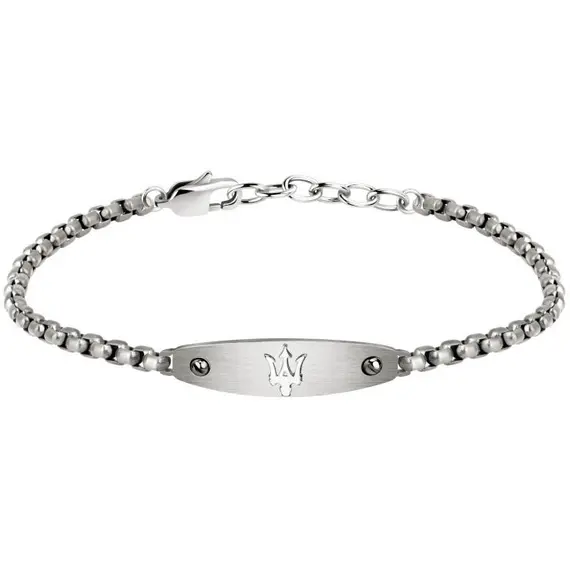 MASERATI Arm Ring Ασημένιο Βραχιόλι Από Ανοξείδωτο Ατσάλι Με Λογότυπο JM320AST02