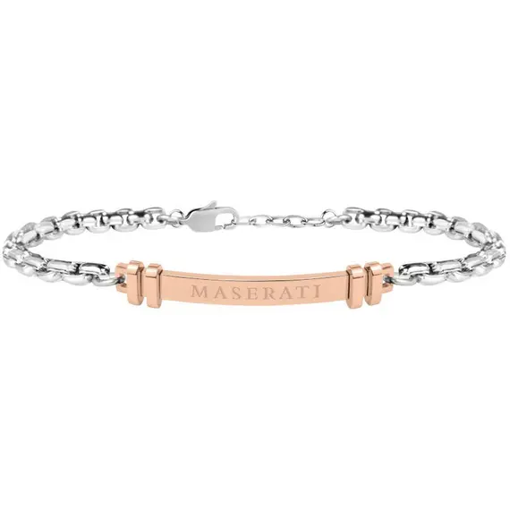 MASERATI Arm Ring Ασημένιο Βραχιόλι Από Ανοξείδωτο Ατσάλι Με Λογότυπο JM418ANL02