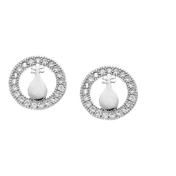 Σκουλαρίκια SENZA Silver Rhodium Plated