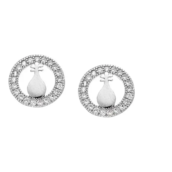Σκουλαρίκια SENZA Silver Rhodium Plated