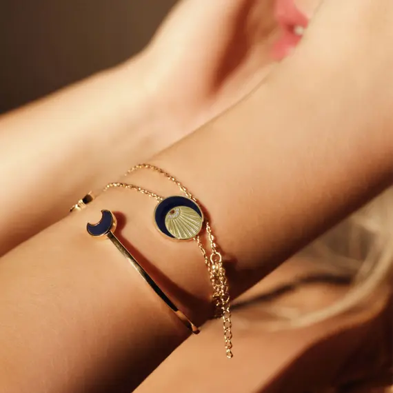 JCOU Sun And Moon Silver 925 Bracelet JW901G2-01, image 2
