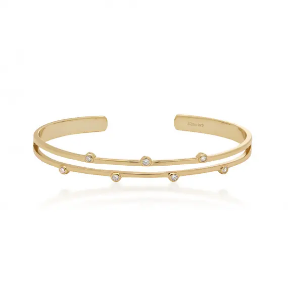 JCOU Round Minimal Βραχιόλι Χρυσό Από Ασήμι 925 JW906G3-01