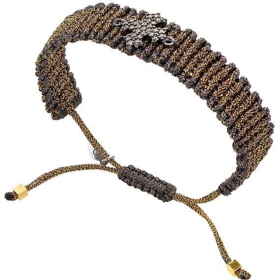 BREEZE Metal Cord Zircons Adjustable Bracelet 310019.9