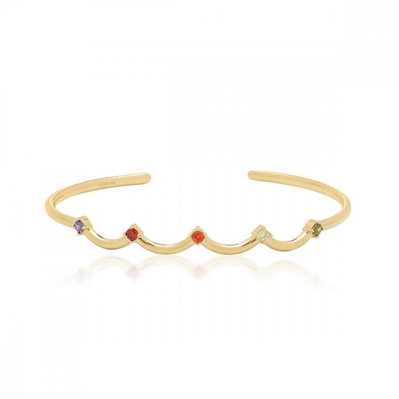 JCOU Rainbow Gold Silver 925 Bangle JW902G3-01