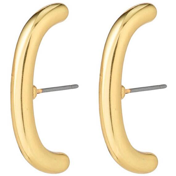 PILGRIM Clarity Half Hoop Gold-Plated Earrings 112132003